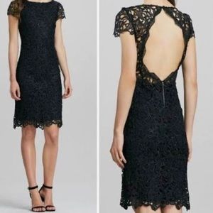 Alice + Olivia Clover Lace Open Back Dress